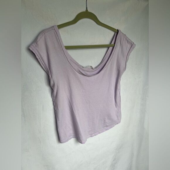 Alter’d State Scoop Neck Seam Detail T-shirt lavender size L - Picture 2 of 5